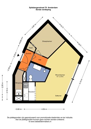 Floorplan - Spitsbergenstraat 79, 1013 CL Amsterdam